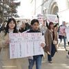 Sa današnjeg protesta maturanata vranjske gimnazije. Foto Vranje news