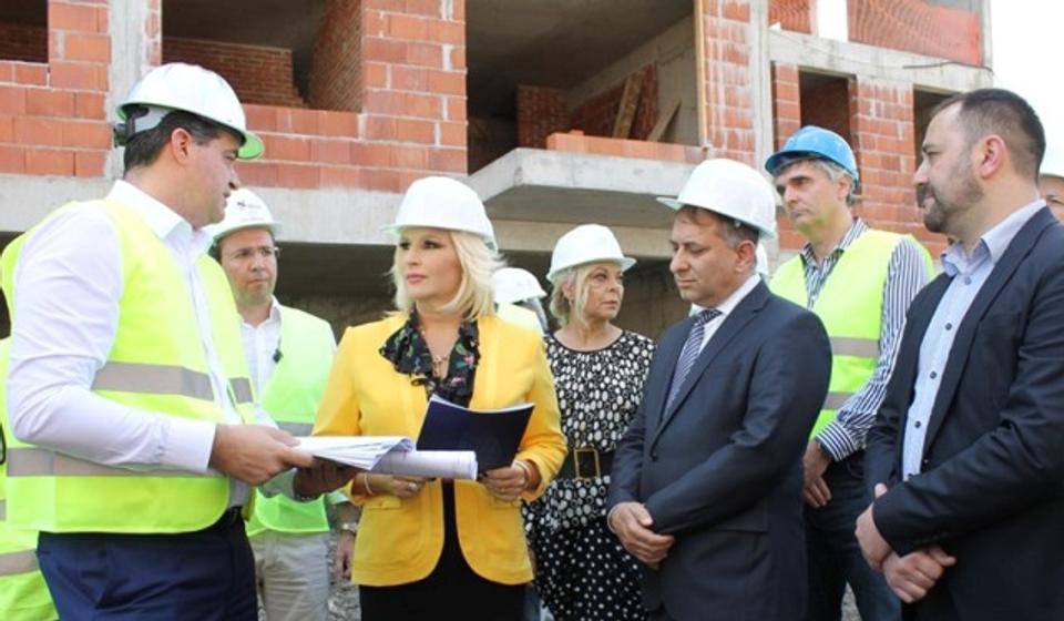 Zorana Mihajlović prilikom jednog od ranijih obilazaka gradilišta. Foto Vranje News