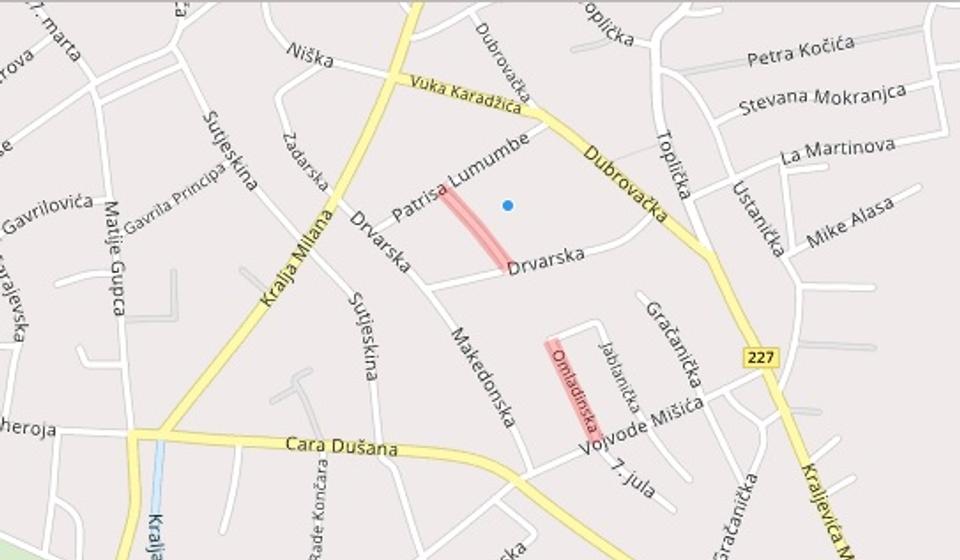 Ulica Omladinska. Foto printscreen panplus.rs