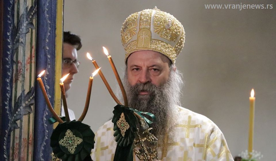 Patrijarh Porfirije prilikom boravka u Vranju u junu prošle godine. Foto Vranje News
