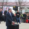 Kamen temeljac položen pritiskom na dugme. Foto VranjeNews