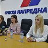 Ivana Kostić sa saradnicama na konferenciji za medije. Foto VranjeNews