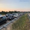 Preševo: kolona na izlazu iz zemlje. Foto Vranje News