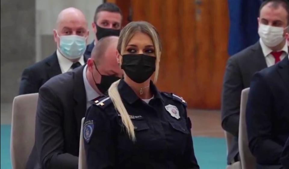Ivana Dimitrijević, pomoćnica komandira PI za grad Vranje. Foto printscreen MUP