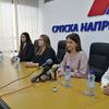 Ivana Kostić sa saradnicama na konferenciji za medije. Foto VranjeNews