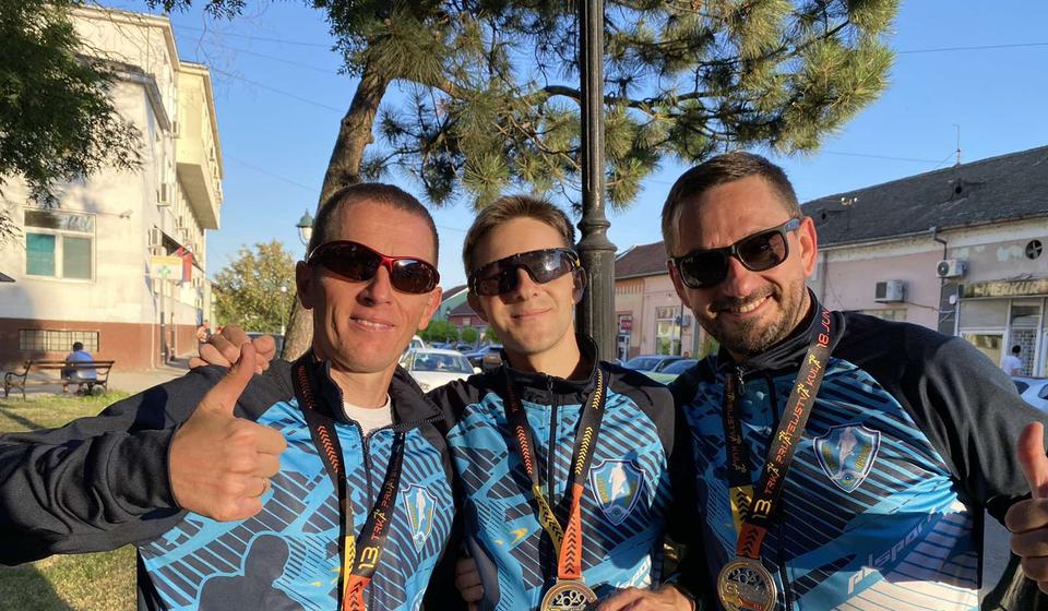 S leva na desno: Stošić, Stojanović i Ćuković. Foto AK Vranjski maratonci
