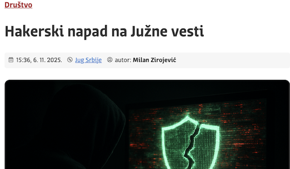 Foto printscreen www.juznevesti.com