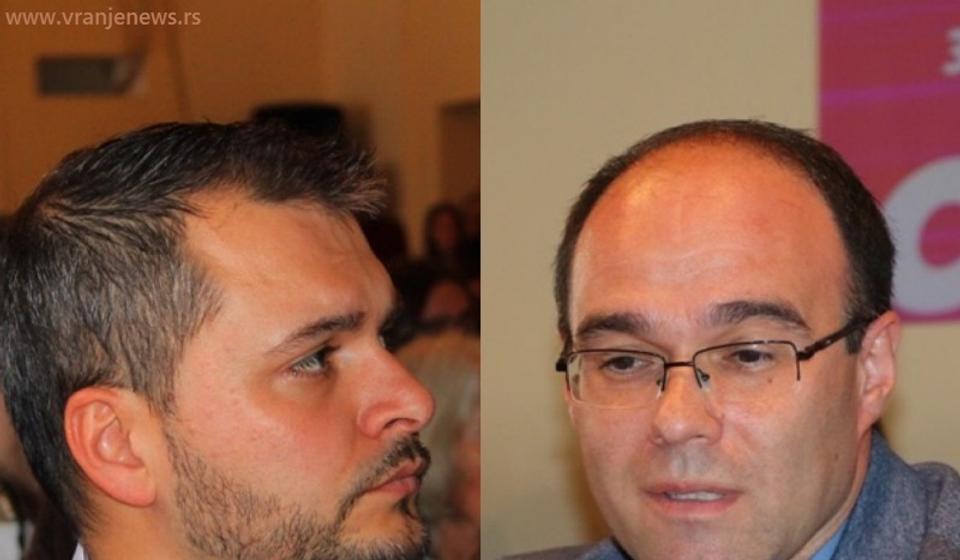 Sadašnji i bivši: Stojmenović (levo) i Stojančić. Foto Vranje News