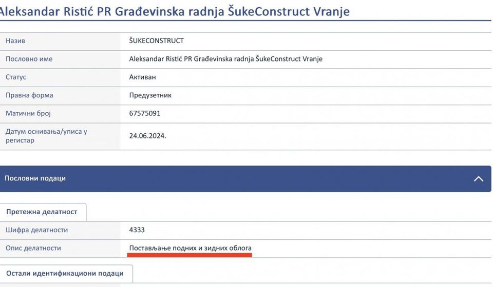 Šuke Construct-u iz grada poveravaju i 
