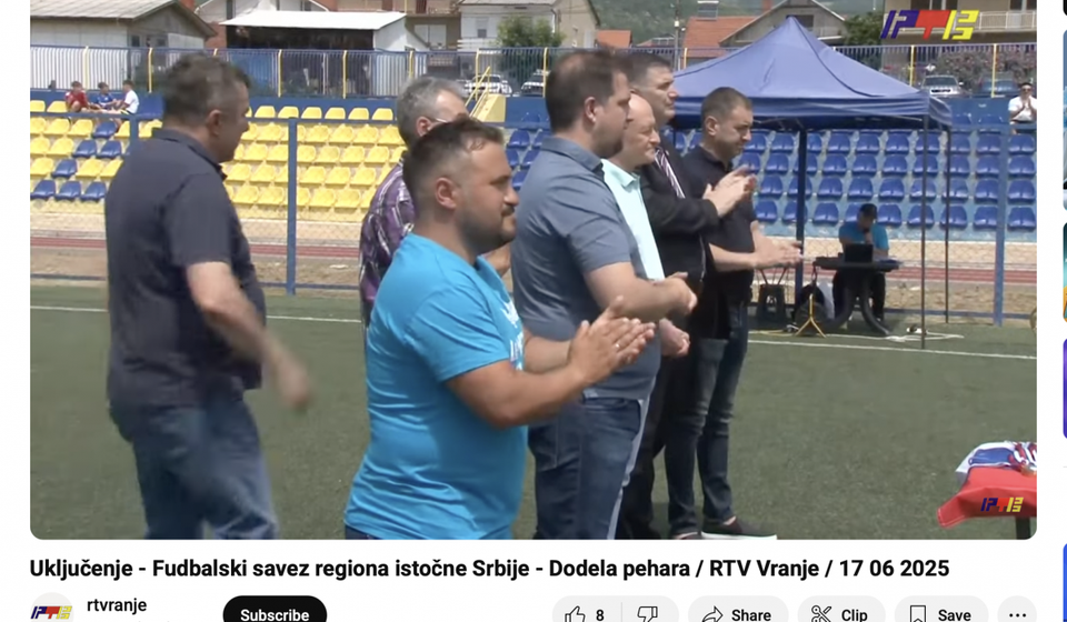 Kuku i lele nama ako ode fudbal: ugledni gosti od Nogometnog sojuza. Foto Youtube (printscreen stranice zvaničnog kanala RTV doo)