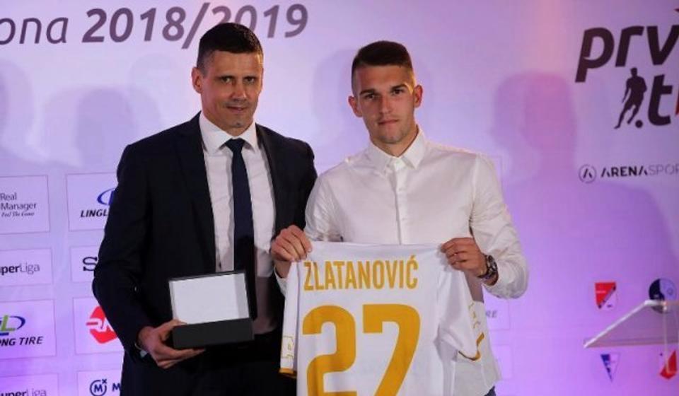 Igor Zlatanović na ceremoniji proglašenja najboljih. Foto Super liga