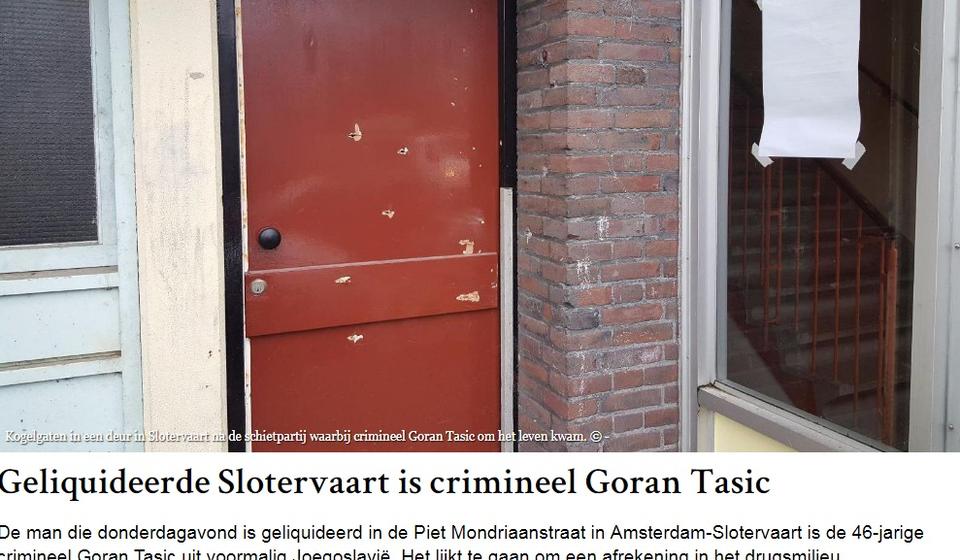 Ovde je pucano na Tasića, Screenshot portal 