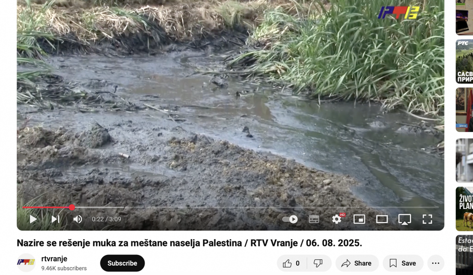 Fekalije kao sudbina: prizor iz Palestine na doo-u. Foto Youtube (kanal RTV doo)