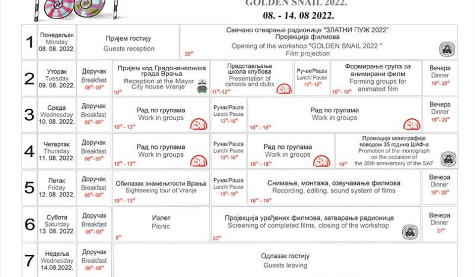 Satnica ovogodišnjeg festivala. Foto ŠAF