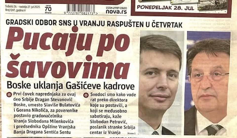 Foto printscreen Novine Nova