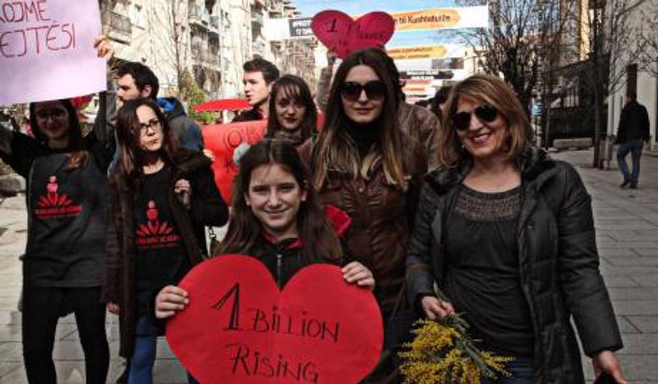 Sa jednog od ranijih protesta u Prištini  Foto Kosovo Women's Network
