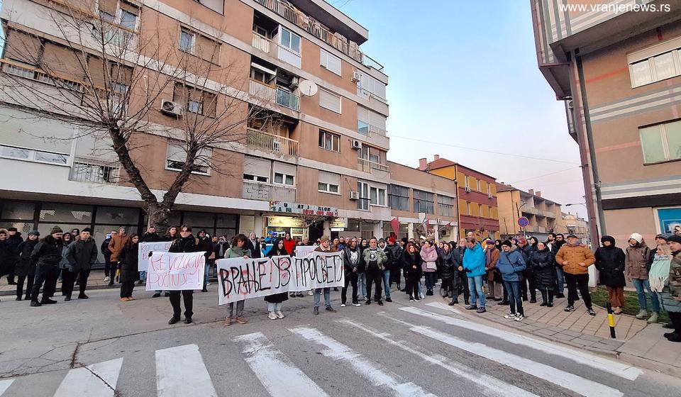 Sa današnjeg protesta. Foto Vranje news