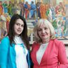 Mihaela sa profesorkom Oliverom Đorđević. Foto privatna arhiva