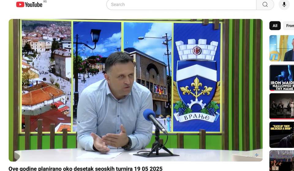 Ljudi na selu imaju poseban osećaj za filing: gradski većnik dr Nenad Đorđević o seoskim turnirima u programu Vranjske plus. Foto printscreen Youtube kanala Vranjske plus doo)