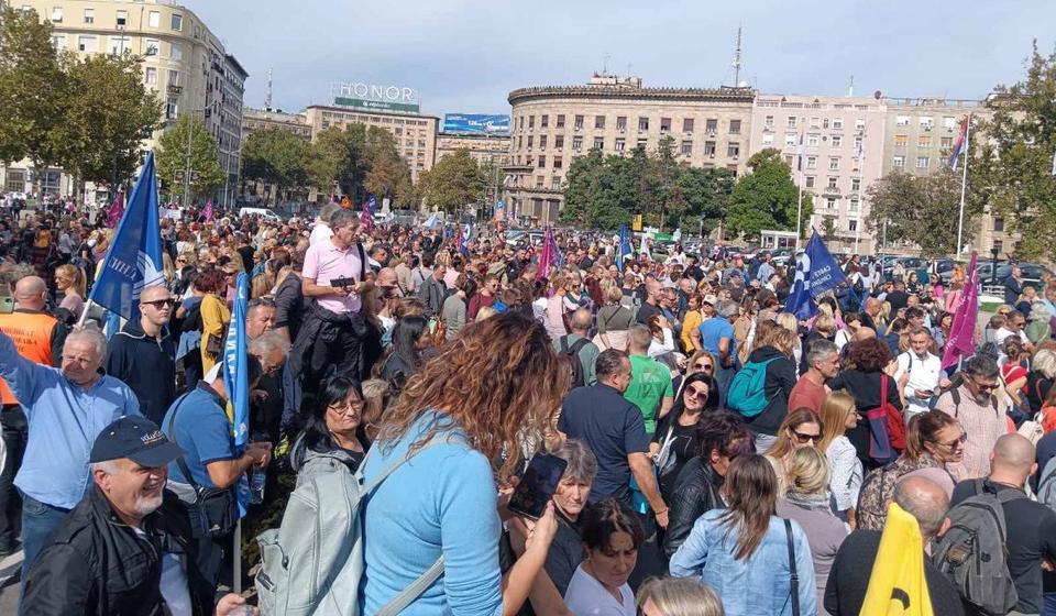 Sa jednog od ranijih protesta u Beogradu. Foto Vranje news