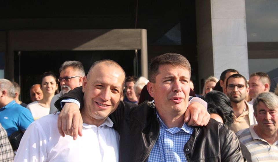 Stevanović sa predsednikom Gradske opštine Vranjska Banja Draganom Sentićem prilikom jedne od poseta Jumku. Foto VranjeNews