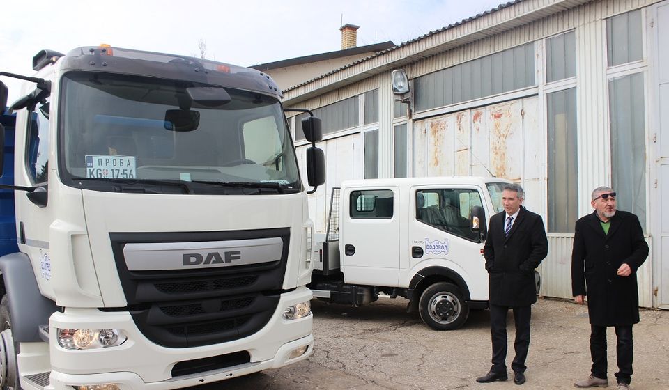 Donacija KFW banke u kamionima i opremi stigla u februaru 2017. Foto Grad Vranje
