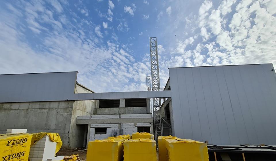 Nova kotlarnica na biomasu: slikano u novembru 2021. u jednoj od fazi izgradnje. Foto ZC Vranje