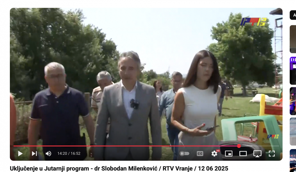 Je l' tako drugarice Marija, tako je tako je gradonačalniče. Foto YouTube (zvaničan kanal RTV doo)