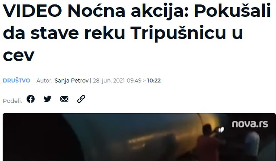 Foto printscreen naslovnog bloka vesti na Nova.rs