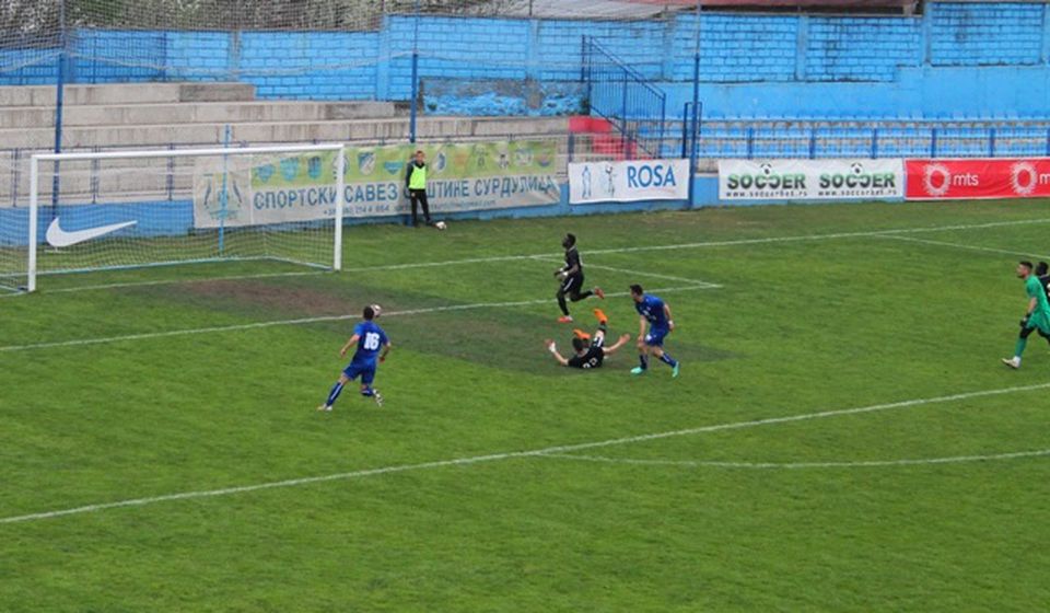 Gol Damjanovića za 2:0. Foto VranjeNews