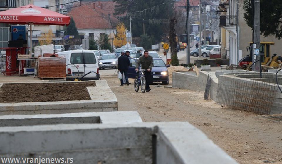 Banjsko šetalište u izgradnji. Foto VranjeNews