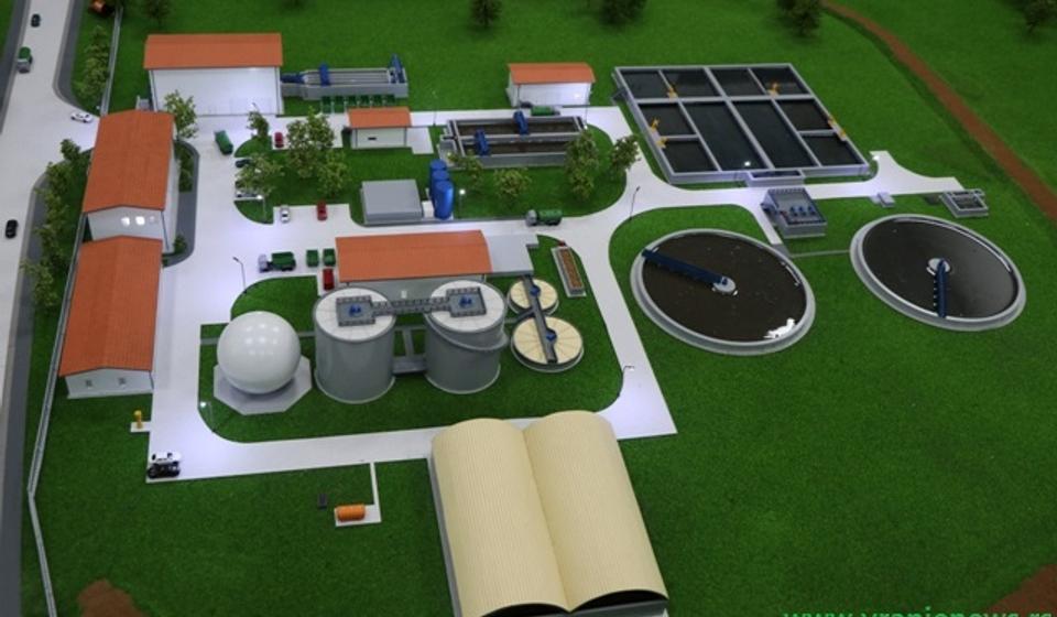 Maketa postrojenja za prečišćavanje otpadnih voda. Foto VranjeNews