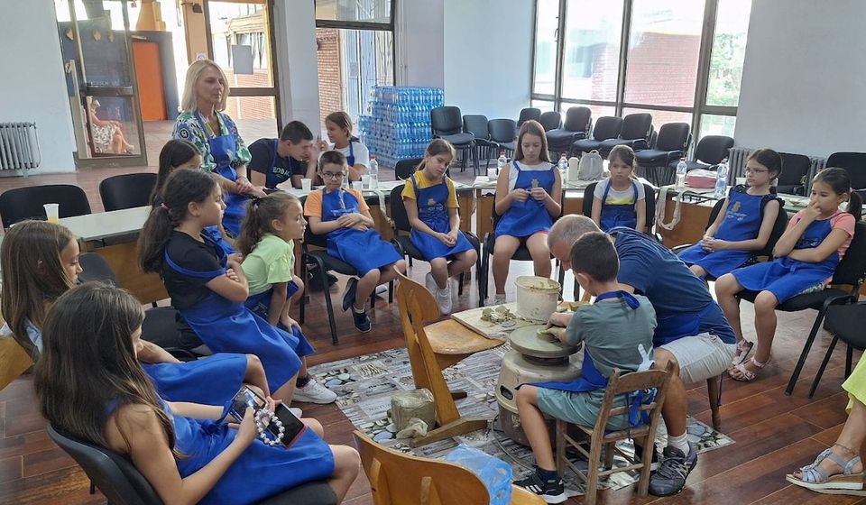 Ovako je izgledao rad mališana u okviru radionice. Foto Vranje news