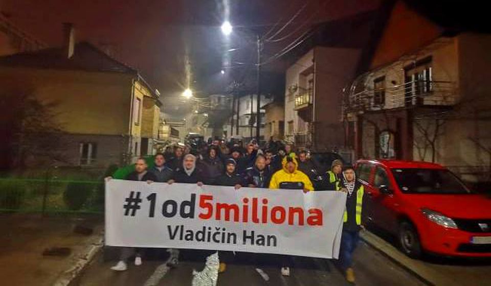 Protestna šetnja. Foto FB 1od5miliona Vladičin Han 