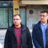 Đorđe Ristić (levo) i Dragan Pavlović 15. novembra 2018. ispred zgrade OJT nakon predaje krivičnih prijava. Foto VranjeNews