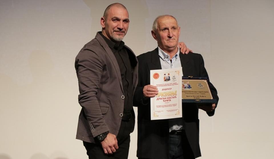 Nagrade za životno delo dobili džudista Stojan Đorđević i nekadašnji fudbaler Dragan Kostić Ćufta (na slici). Foto Vranje News