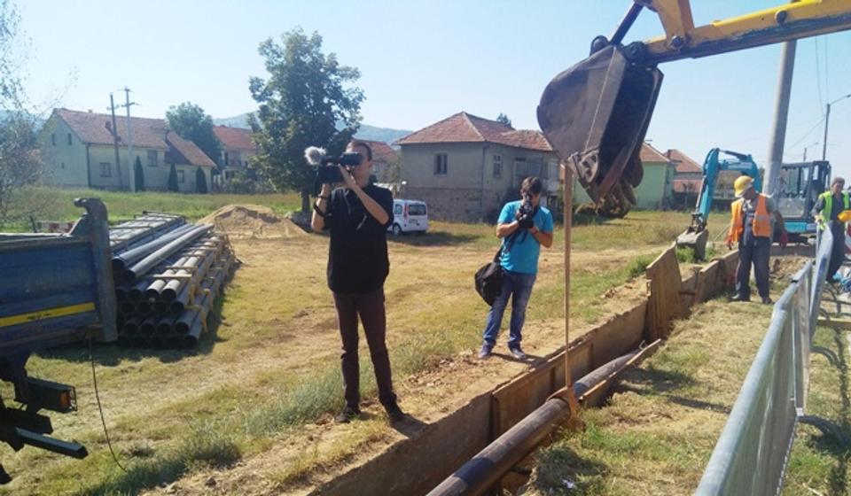 Prizor s početka izgradnje magistralnog voda kolektora od Vranjske Banje. Foto Vodovod
