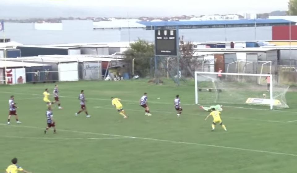 Pobednički gol Nikolića. Foto YouTube (Prva liga Srbije)