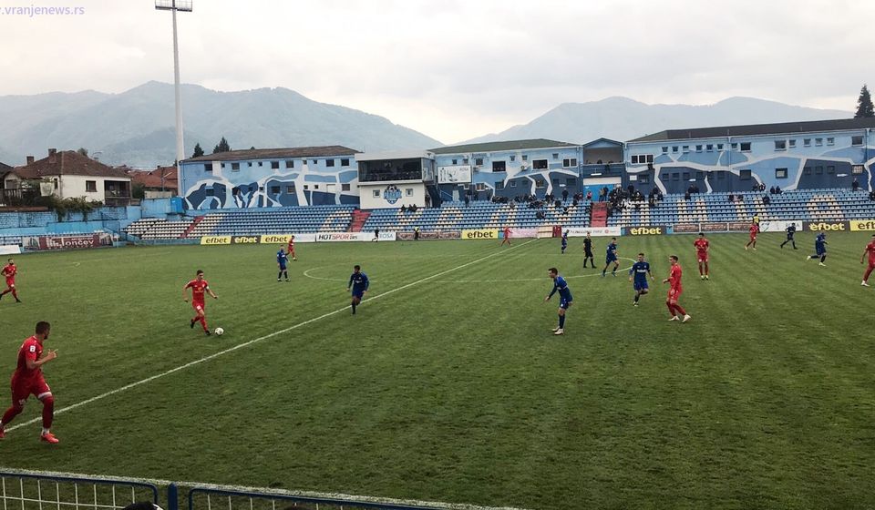 Detalj sa današnje utakmice u Surdulici. Foto Vranje News