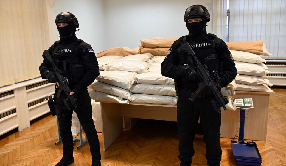 Marihuana bila spakovana u 87 paketa. Foto MUP