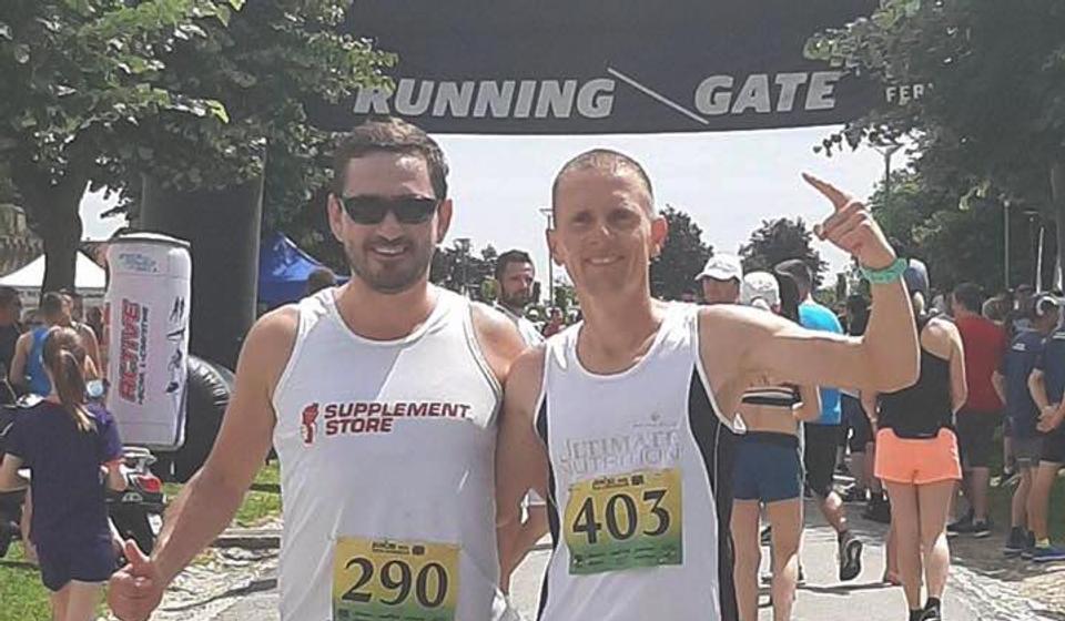 Kristijan Stošić (desno) i Saša Ćuković. Foto AK Vranjski maratonci