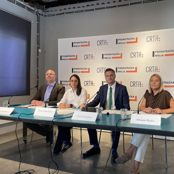 Pavle Dimitrijević, Tamara Branković, Raša Nedeljkov i Mihaela Šljukić (s leva na desno). Foto CRTA