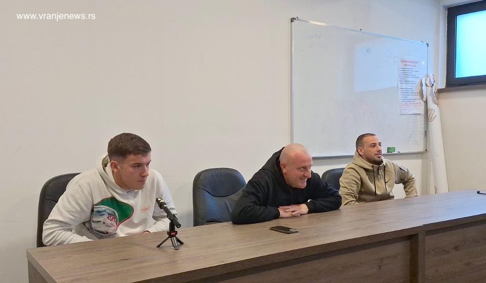 Sa konferencije za medije Dinamo Jug-a pred put u Popovac. Foto Vranje news