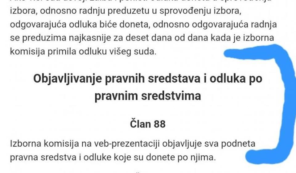 Foto printscreen izvod iz zakona