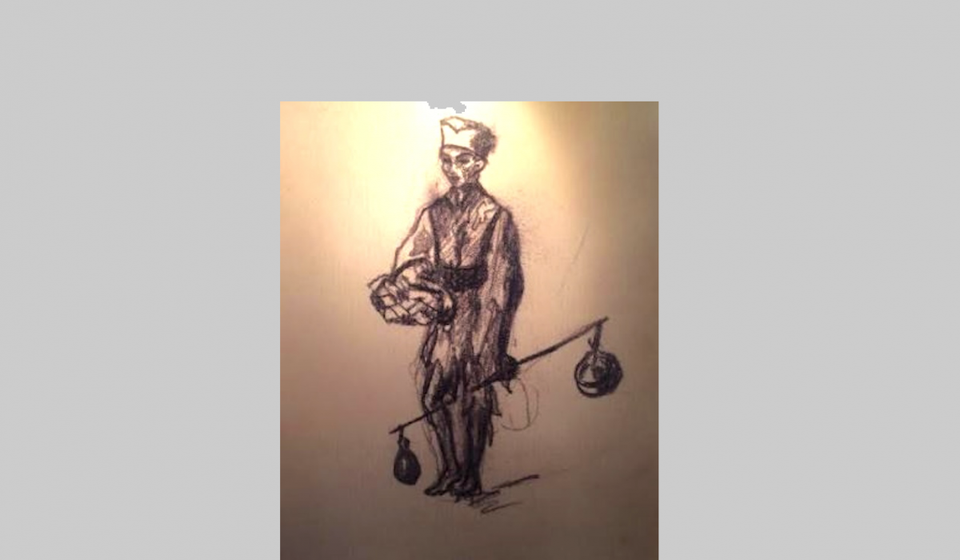 Prilikom posete Gračanici 1919. Malvina Hofman posetila je Frotingamov dom za Srpsku ratnu siročad u Vranju i uradila crtež novopristiglog dečaka (Vrania, Vranje). Foto arhiva T.S.