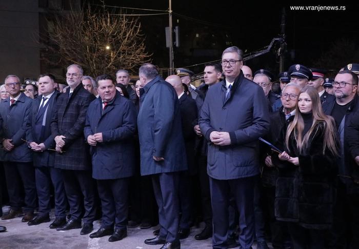 Sa sinoćnjeg skupa u Vranju. Foto Vranje news