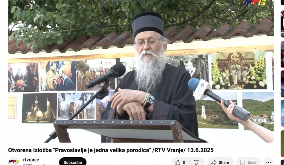 So i tekila i čuka po kila: arhiepiskop i mitropolit vranjcki. Foto YouTube (printscreen stranice zvaničnog kanala RTV doo)