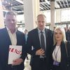 Vrh stranke dolazi na otvaranje novih prostorija Gradskog odbora u Vranju krajem oktobra: Mirjana Ilić Stošić i Srđan Milošević sa Draganom Đilasom. Foto arhiva GrO SSP