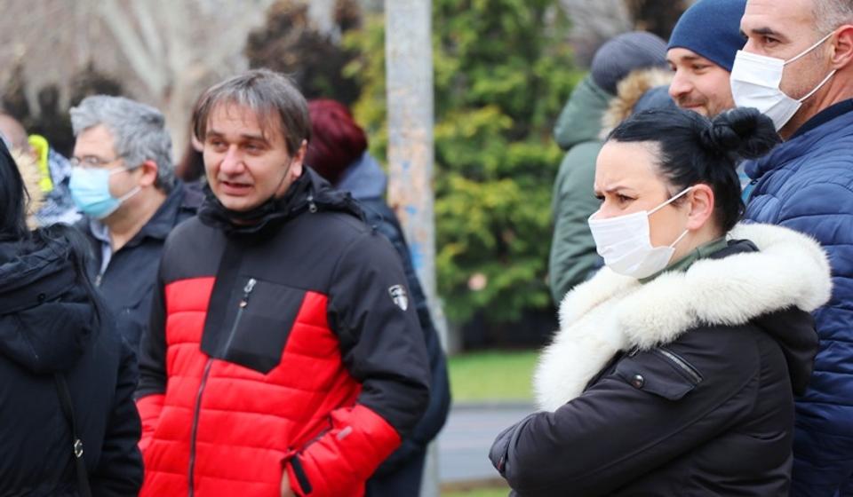 Detalj sa današnjeg protesta. Foto Vranje News