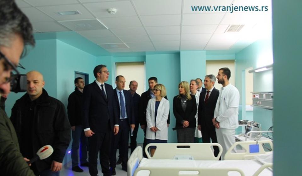 Vučić na otvaranju Hirurškog bloka u Vranju u decembru 2018. Foto Vranje News